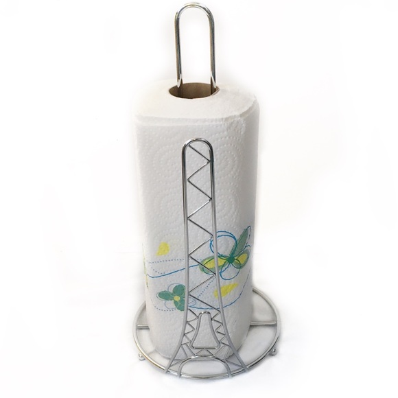 Eiffel Tower Chrome Paper Towel Holder 15” - Picture 6 of 8